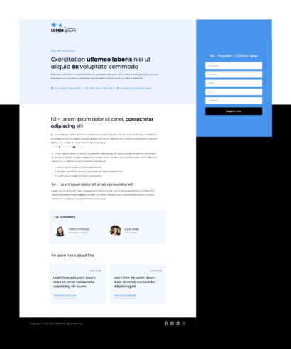 Salesforce Event Page with Fix Form